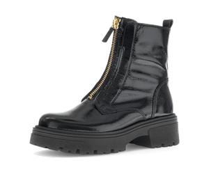 Gabor Stiefelette schwarz Lack Front-Zip 71.763.97 für Damen, schwarz, Größe 35 ½ EU / 3 UK