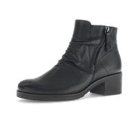 Gabor Stiefelette schwarz Leder gerafft G-Weite 72.811.57 für Damen, schwarz, Größe 41 EU / 7,5 UK