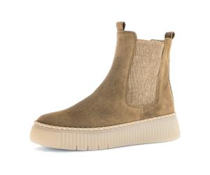 Gabor Stiefeletten braun lion Plateau Chelsea Stil 73.540.14 für Damen, beige, Größe 36 EU / 3,5 UK