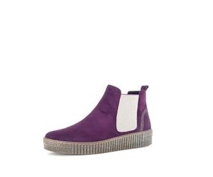 Gabor Stiefeletten Damen - Chelsea Boots Stiefel Damen Schmaler Schaft - Kalt gefüttert, Sportliche Sohle, Wechselfußbett - Dark Orchid 30