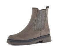 Chelseaboots GABOR, Damen, Gr. 41, beige (taupe), Veloursleder, unifarben, Schuhe Chelseaboots, Blockabsatz, Businessschuh mit Best Fitting-Ausstattung, G-Weite (26414324-41)