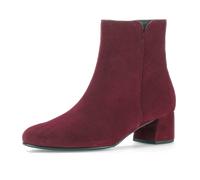 Stiefelette GABOR, Damen, Gr. 37, rot (bordeaux), Ziegenveloursleder, unifarben, elegant, Schuhe, Blockabsatz, Businesschuh, Ankleboots mit Best Fitting-Ausstattung (21481440-37) bordeaux