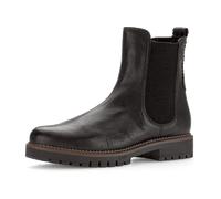 Gabor Damen Chelsea Boots, Frauen Stiefeletten,Komfortable Mehrweite (H),Schlupfstiefel,flach,Stiefel,Bootee,schwarz(S.s/w/FLA),37 EU / 4 UK