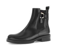 Gabor Stiefelette Chelsea-Boots Leder/Textil Schwarz (Gold) flach Größe 40 EU / 6.5 UK