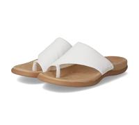 Zehentrenner GABOR, Damen, Gr. 41 (7/7,5), weiß, Leder, Schuhe Zehentrenner, Keilabsatz, Sommerschuh, Dianette mit kontrastfarbiger Stickerei (655065-41) weiß