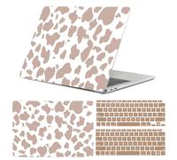GABraden Kompatibel mit MacBook Air 13 Zoll Hülle, Version 2020 2019 2018 (A2337 M1 A2179 A1932), mit Touch-ID und 2 Tastaturschutzhüllen, Laptop-Hartschale aus Kunststoff (braune Kuh)