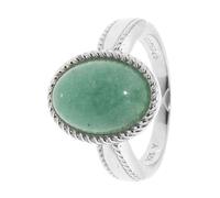 Gabriele Iazzetta Glücks-Energie-Ring, Aventurin grün, Silber 925 rhodiniert 20 x Aventurin grün