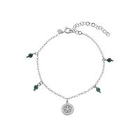 Gabriele Iazzetta Lichtbringer-Armband, Malachit, 17 + 5 cm x silber