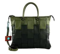 Gabs Leder Schultertasche Umhängetasche G3 Plus TG Tricolor Degrade Prezzemolo + Olive Green + Abete mehrfarbig