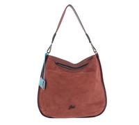 Gabs Lella TG M Umhängetasche aus Wildleder und Leder, terrakottafarben - Farb-Varianten: Bordeaux