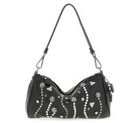 Gabs Pepita Schultertasche Leder 20 cm mit Dehnfalte black (TAS033091) schwarz