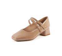 GABYLOU - Diana Model - Damen-Sandalen für breite Füße - Breite H - 4 cm Ferse - Komfort - Eleganter Sommerstil für empfindliche Füße, taupe, 39 EU Large