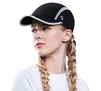 GADIEMKENSD Foldable Tech Running Hat for Women Cooling Ponytail Hats Light Quick Dry Baseball Caps Ultra-Thin Unstructured Gorras para Mujer Fitted for Beach Tennis Travel Hiking Golf Black