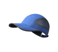 GADIEMKENSD Folding Running Man Hat,Visors Sport Cap Summer Mesh Quick-Drying Hat Women Baseball Cap Hiking Breathable Waterproof Trucker Hat Unisex Blue