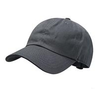 GADIEMKENSD Kids Plain Baseball Cap Unconstructed Fitted Toddler Sun Hat Washed Cotton Kids Baseball Hat Beach Camping Golf Travel for Boys Girls 7-12 Years Dark Gray