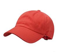 GADIEMKENSD Kids Plain Baseball Cap Unconstructed Fitted Toddler Sun Hat Washed Cotton Kids Baseball Hat Beach Camping Golf Travel for Girls Boys 3-7 Years Spicy Orange