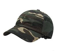 GADIEMKENSD Kids Plain Baseball Cap Unconstructed Fitted Toddler Sun Hat Washed Cotton Kids Baseball Hat Beach Camping Golf Travel for Girls Boys 3-7 Years Camo Army Green