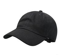 GADIEMKENSD Kids Plain Baseball Cap Unconstructed Fitted Toddler Sun Hat Washed Cotton Kids Baseball Hat Beach Camping Golf Travel for Boys Girls 7-12 Years Black