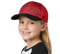 GADIEMKENSD Kinder Muster Baseballmütze, Baby Baseballkappe, Baby Mütze Sonnenhut, Kappe Snapback, Kleinkind Sonnenhüte für Jungen Mädchen Golf Cap Sport Mütze Anti-UV Sommerhut, Rot-schwarz