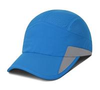 GADIEMKENSD Running Hat, Mens Outdoor Hat Unstructured Baseball Cap UPF 50 UV SPF Exercise Run Caps Reflective Breathable Light Sun Hats Quick Dry Mesh Summer Sports Hat Cap Men Woman Under 10 Blue