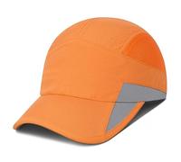 GADIEMKENSD Running Hat, Mens Outdoor Hat Unstructured Baseball Cap UPF 50 UV SPF Exercise Run Caps Reflective Breathable Light Sun Hats Quick Dry Mesh Summer Sports Hat Cap Men Woman Under 10 Orange