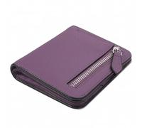 GADIEMKENSD Small Purses for Women RFID Blocking Bifold Soft Leather Wallet Credit Card Holders with Zip Mens Mini Coin Pocket Wallets Money Organisers Case for Travel Gift Minimalist Purple