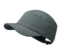 GADIEMKENSD Stretch Army Cap Sport Military Style Sun Hat for Men Women Tripper Cap Summer Cooling Travel Hiking Tactical Cadet Hat Dad Hats Breathable Flat Top Short Bill Corps Hat Dark Gray
