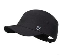 GADIEMKENSD Stretch Army Cap Sport Military Style Sun Hat for Men Women Tripper Cap Summer Cooling Travel Hiking Tactical Cadet Hat Dad Hats Breathable Flat Top Short Bill Corps Hat Black
