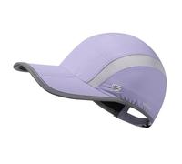 GADIEMKENSD UPF50+ Quick Dry Sports Hat Lightweight Breathable Reflective Outdoor Running Cap (Folding Series, Light Purple)