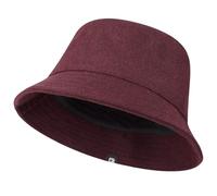 GADIEMKENSD Winter Bucket Hat Premium Wool Packable Plain Colors Warm Soft Felt Wool Bucket Hats for Women Men Unisex Casual Outdoor Hiking Fisherman Cap Wine Red L