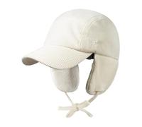 GADIEMKENSD Wintermütze Mit Ohrenklappen für Frauen, Ushanka Aviator Hat, Warme Russische Mütze, Corduroy Basecap, Winddicht Verstellbar Unstructured Cappy, Outdoor-Aktivitäten Skifahren, Beige