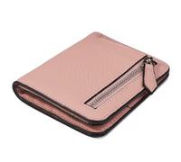 GADIEMKENSD Women Bi-fold Purse RFID Blocking Credit Card Holder Leather Travel Wallet for Woman Zipper Small Coin Pocket Cute Compact Ladies Purse with ID Window Card Cash Slots Ultra Slim Pink