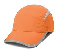 GADIEMKENSD Womens Quick Dry Running Hat Reflective Outdoor Caps Breathable Mesh Fast Dri Fit Summer Sun Cap SPF Lightweight Ponytail Hats for Hiking Golf Tennis Gym Workout Orange M/L