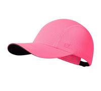 GADIEMKENSD Women's Race Day Running Hat Performance Mesh Baseball Cap - Excellent Ventilation, Lightweight, Reflective Safety Ponytail Hats for Exercise Golf Hiking Beach Workout Gym Bright Pink