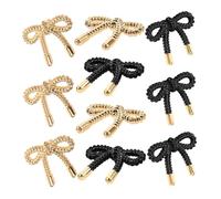 Gadpiparty 10 Stück Teiliges Metallknöpfe in Schleifenform Zinklegierung Langlebige DIY Nähknöpfe für Damenpullover Mäntel Blazer Vielseitige Zierknöpfe für Kleidung und Bastelprojekte