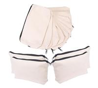 Gadpiparty 14 Stück Canvas Federmäppchen mit Reißverschluss Unbedruckte Kosmetiktaschen in Natürlicher Farbe 21x11cm Selbstgemacht Stoffbeutel für Reisen Schule und Aufbewahrung