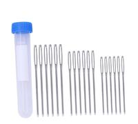 Gadpiparty 18 Stück Stumpfes Nadelset mit Großem Öhr Silberne Handnähnadeln aus Korrosionsbeständigem Stahl 3 Größen Je 6 Stück für Nähen Kreuzstich Selbstgemacht Handwerk