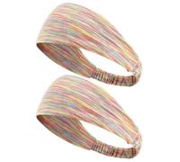 Gadpiparty 2 Stück Atmungsaktives Chinlon Eisseiden Stirnband Damen Sport Haarband für Yoga und Laufen Komfortabel Schick Hält Haare Sauber und Ordentlich