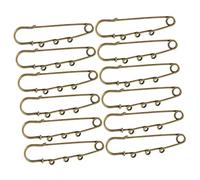 Gadpiparty 50 Stück Legierungs Sicherheitsnadeln mit 3 Löchern Broschenrohlinge zum Basteln Dekorative Kiltnadeln in Antik Bronze Vielseitig für Kleidung Schals und Selbstgemacht Zubehör