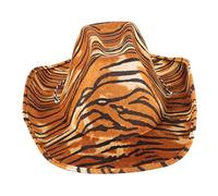 Gadpiparty Cowboyhut Mit Elegantem Streifenmuster Dekorativer Western-cowgirlhut Für Halloween-Partys Und Festivalkleidung Modisches Damen-Accessoire Für Cosplay Und Sommerveranstaltungen