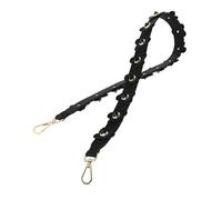 Gadpiparty Damen Schultergurt aus PU Abnehmbar und Ersatzriemen für Tasche oder Kleiner Tragetasche mit Blumenmuster Schwarz