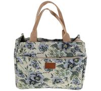 Gadpiparty Damen-Tragetasche aus Segeltuch mit Blumendruck - Einkaufstasche mit Reißverschluss und großem Fassungsvermögen, modische Freizeittasche für den täglichen Gebrauch auf Reisen und am