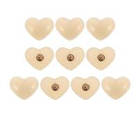 Gadpiparty Knöpfe Gelb 10 Stück aus Kunstharz Herzförmige und Rostfrei 15mm als Ersatzknöpfe für Jacken und Bastelprojekte