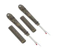 Gadpiparty Nahttrenner Kompakt und Sicher 2 Stück aus Zinklegierung und Edelstahl Vintage mit Schutzkappe Tragbares Nähzubehör für Kleidung Reparatur und Handnähen