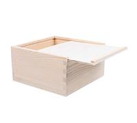 Gadpiparty Quadratische Holzkiste Mit Schiebedeckel 14.7X14.6X7.6Cm Holz Geschenkbox Schmuckkasten Für Armband Ringe Und Geschenk Aufbewahrung Zur Geburtstagsfeier Und Hochzeit