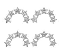 Gadpiparty Vintage Silberne Sternförmige Legierungs Knöpfe 20 Stück mit Glatten Gratfreien Kanten für Blazer Dekoration und Selbstgemacht Nähzubehör