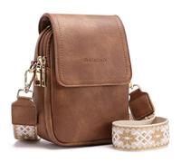 GAEKEAO Handytasche zum Umhängen, Vegane Leder Handy Umhängetasche Kleine Schultertasche Crossbody Bag Damen mit Abnehmbarem Breitem Gitarrengurt, Geschenk für Frauen