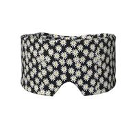 Gänseblümchen Blumen Blumen Blume Schwarz und Weiß Einfach, Vollständige Augenabdeckungen, lichtblockierende Augenmaske, Schlafaugen- und Ohrenschützer