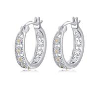 Gänseblümchen Ohrringe 925 Sterling Silber Gänseblümchen Blume Creolen Blumen Schmuck für Frauen