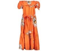 Gänseblümchen-Print Maxikleid Off-Shoulder-Stil S